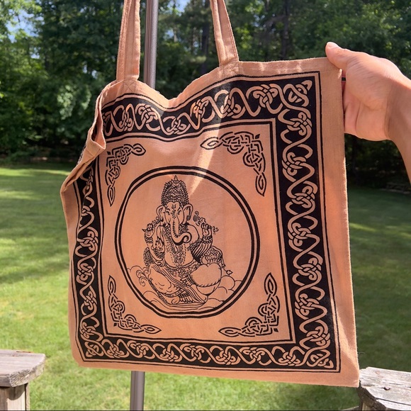 👜 Lord Ganesha Tote Bag | Lightweight | Boho Spiritual Style - Picture 1 of 4